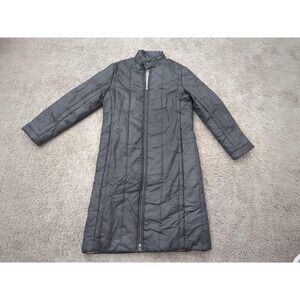Vintage Armani Exchange Trench Coat Womens XS Puffer Full Zip Midi Made in Macau